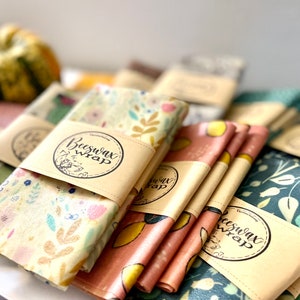 10 Handmade Beeswax Food Wrap: Reduce Waste and Embrace Sustainability 12 x 12 size Homemade bulk wholesale