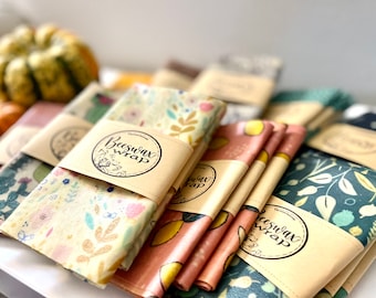 10 Handmade Beeswax Food Wrap: Reduce Waste and Embrace Sustainability 12 x 12 size Homemade bulk wholesale