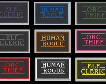 Customisable Character Class Patches - inspired by D&D - Personalisation available