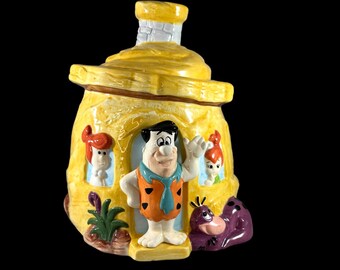 Vintage Flintstone House Cookie Jar Hanna Barbera #6904 - Rare