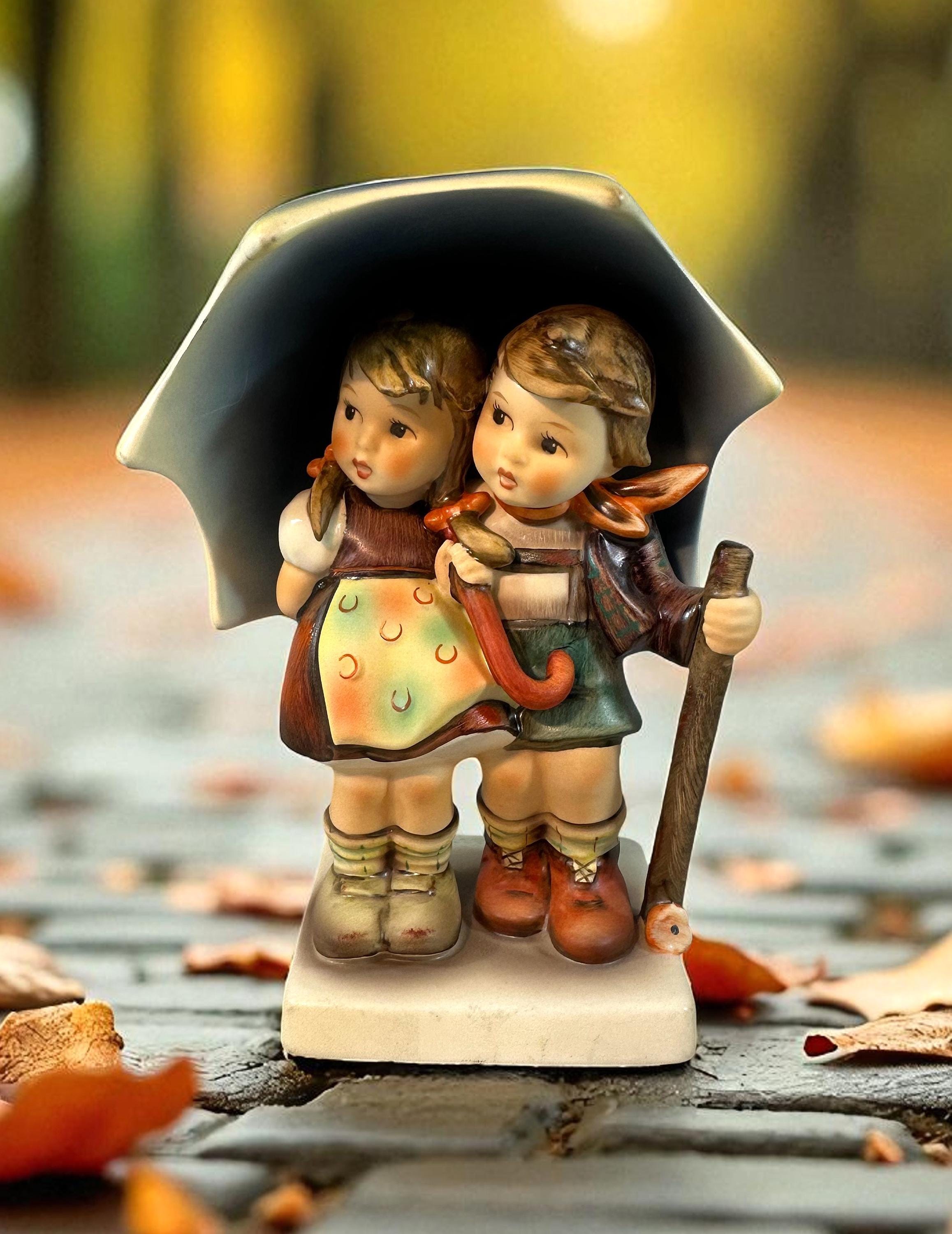 Hummel Figurines Vintage Boy With Umbrella