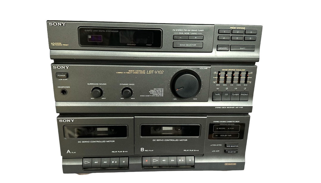 Vintage sony lbt v102 compact controller am fm stereo dual etsy
