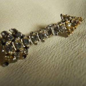 Vintage rhinestone arrow pin brooch for repurposing, repair, or jewel sculpture, mixed media art, assemblage art, jewel bouquet