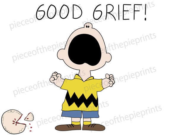 Charlie Brown Good Grief Snoopy Svg Clipart Hand Drawn Digital Etsy