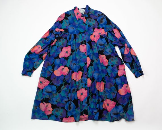 RAYON SMOCK Dress / Suttles and Seawinds Blue FLOR