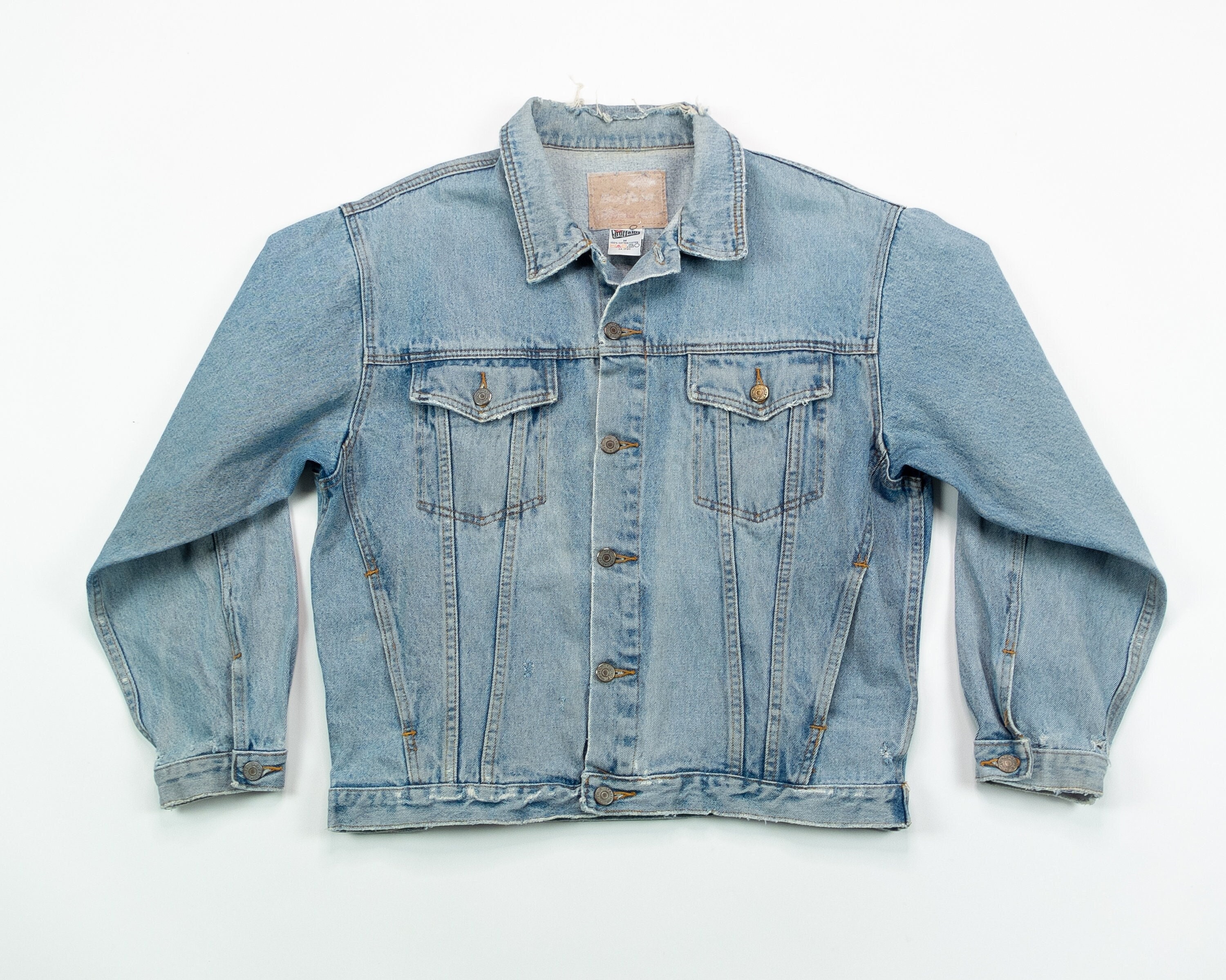 DISTRESSED Denim Jacket / 90s Light 
