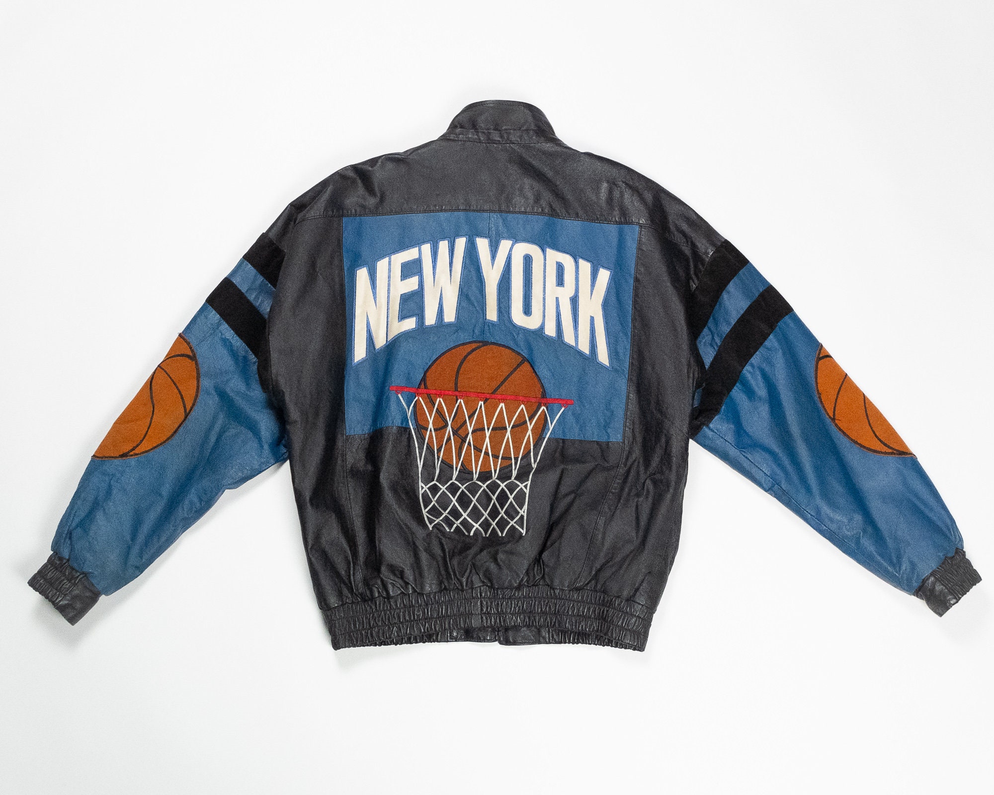 leather basketball jacket