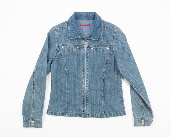 ZIP UP Denim Jacket / STRETCHY Fitted 