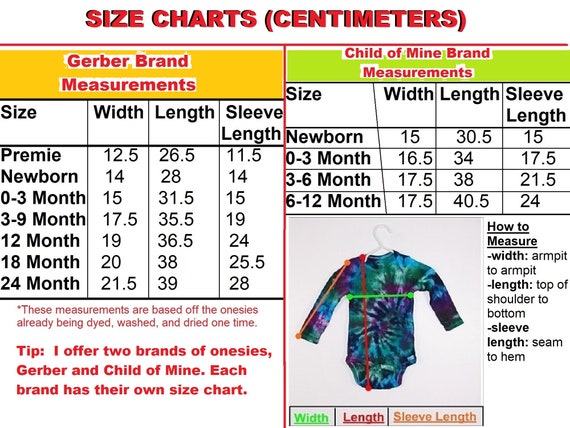 Gerber Baby Size Chart