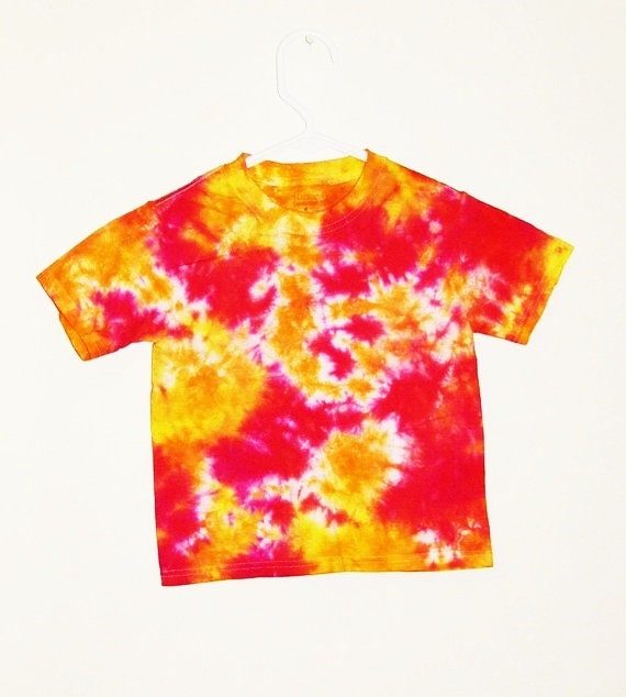 Tie Dye T Shirt Crinkle Handmade Tye Die Toddler Sizes 2T 3T 4T 5T 6T