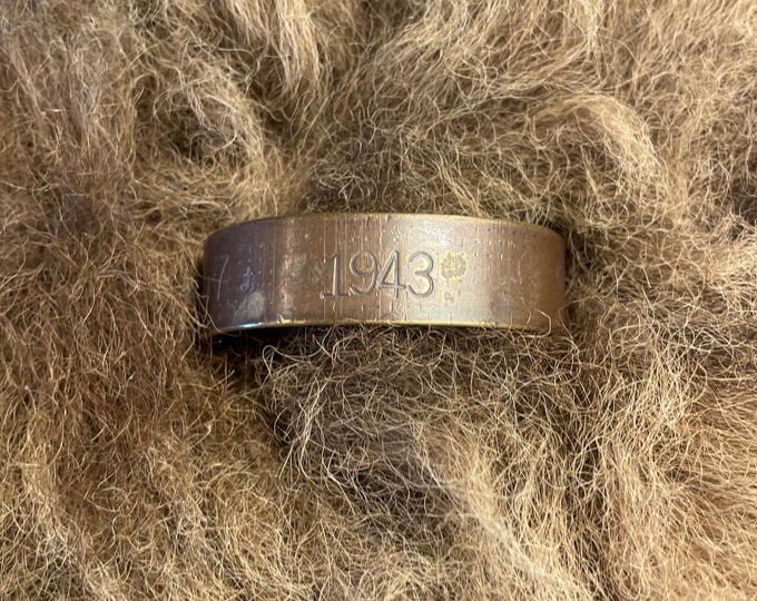 1943 Artillery shell cuff from WWII