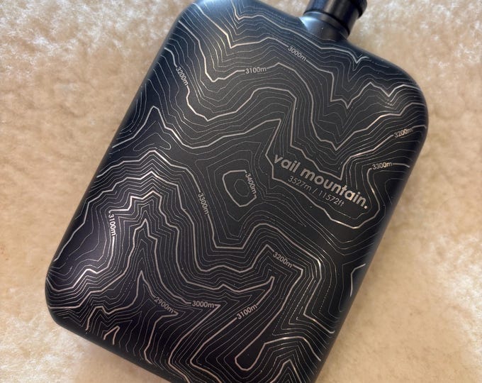 6oz Powder Coated Stainless Steel Flask (Vail Mountain) Vail Ski Resort area