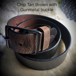 CUSTOM Bison/Buffalo Leather Belt with Buckle choice. *refer to picture for correct sizing