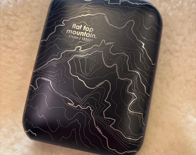 6oz Powder Coated Stainless Steel Flask (Flat Top Mountain) Steamboat Springs area