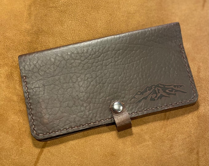 Chestnut Horween Bison long wallet