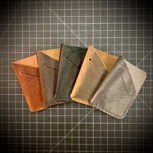 Bison Leather Unisex Single Pocket Wallet con ranura para efectivo