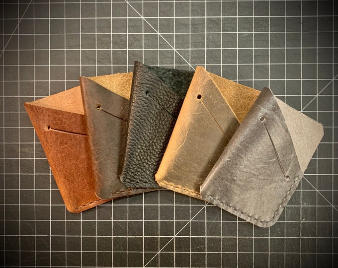 Bison Leather Unisex Single Pocket Wallet With Cash Slot