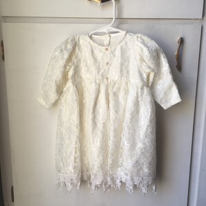 Vintage vestido de niño encaje marfil crema niñas - 90s 90&#39;s Retro