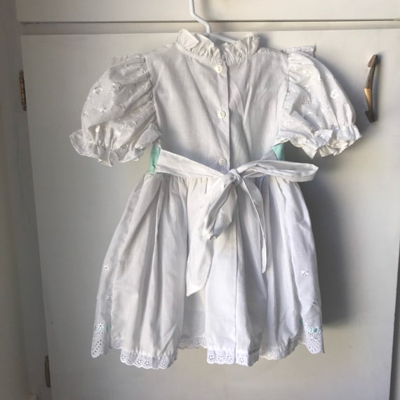 Vintage Toddler Dress White - image 3