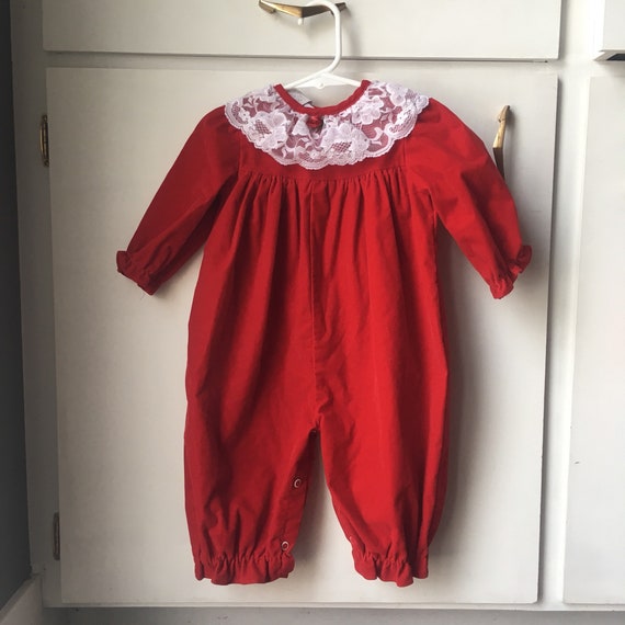 velvet baby romper