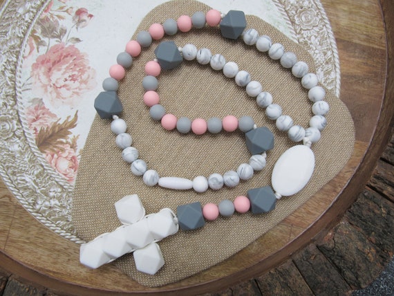 Catholic Teething Rosary Baptism Gift Baby S First Etsy