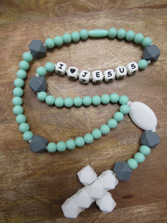 teething rosary beads