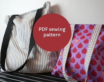 DIY Tote Bag Sewing Pattern: Easy Boxed Corner Design (PDF Download)