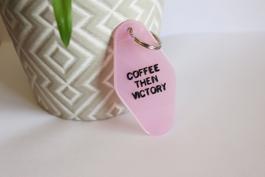 Coffee Then Victory Blush Pink With Black Text Printing Gift - Etsy
