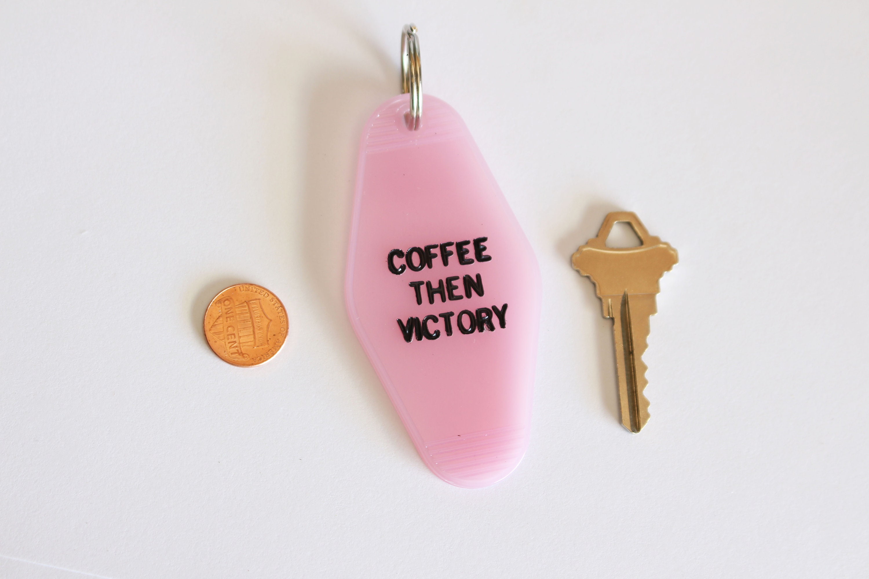Coffee Then Victory Blush Pink With Black Text Printing Gift - Etsy