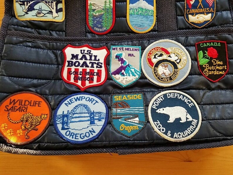 Vintage Patches 31 Vintage Travel Patches Handsewn on Vintage Etsy