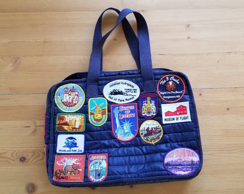 Vintage Patches 31 Vintage Travel Patches Handsewn on Vintage Etsy