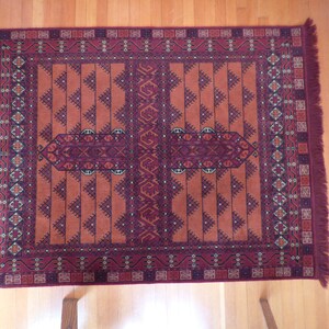 4 X 6 Hand Knotted Wool Tribal Carpet from Afghanistan / Vintage Rugs / Area Rugs / Oriental Rugs image 2