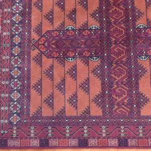 4 X 6 Hand Knotted Wool Tribal Carpet from Afghanistan / Vintage Rugs / Area Rugs / Oriental Rugs image 1