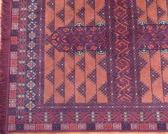 4 X 6 Mano Lana Annodata Tappeto Tribale dall'Afghanistan / Rughe Vintage / Rugs Area / Rugs Orientali