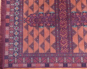 4 X 6 Hand Knotted Wool Tribal Carpet from Afghanistan / Vintage Rugs / Area Rugs / Oriental Rugs