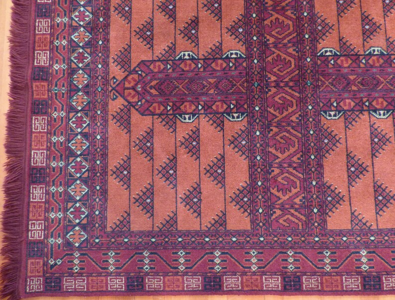 4 X 6 Hand Knotted Wool Tribal Carpet from Afghanistan / Vintage Rugs / Area Rugs / Oriental Rugs image 1