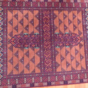 4 X 6 Hand Knotted Wool Tribal Carpet from Afghanistan / Vintage Rugs / Area Rugs / Oriental Rugs image 5