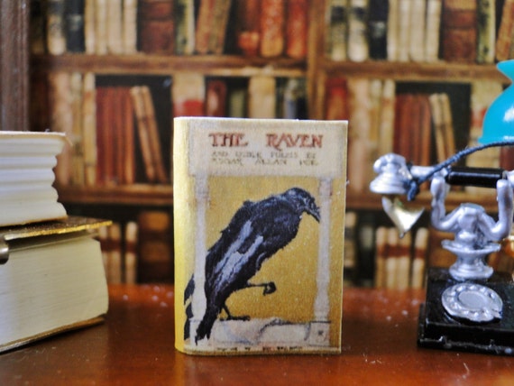 1:12 SCALE MINIATURE BOOK THE RAVEN EDGAR ALLAN POE