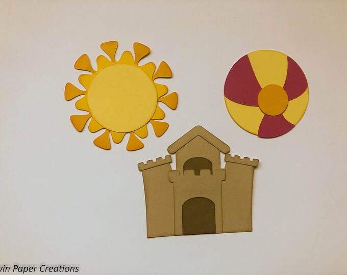Sandcastle Beach Set Premade Scrapbook Pages Die Cut - Etsy