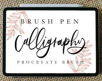 Procreate Calligraphy Brush, Hand Lettering Procreate, Digital Calligraphy, IPad Lettering Practice, Ipad Brush, Ipad Pro, Digital Planner,