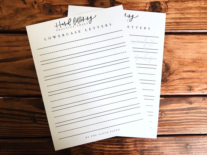Bundle Hand Lettering Practice Sheets Worksheet for - Etsy