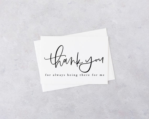 Thank You For Being There For Me Thank You For Always Being There For Me Card Thank You Card | Etsy Israel