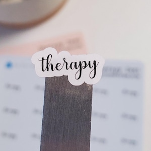 Therapy Reminder Stickers for Calendars, Planners, Journals | Self Care Mental Health Stickers | Appointment Stickers | Mini Scripts