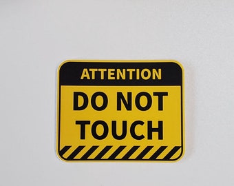 thumbnail image 2 of Danger Do Not Touch Sticker - Weatherproof Vinyl Decal For Bumper, Laptop, Toolbox - NFL Football Theme 2 of 3