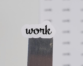 Work Script Stickers for Planners, Calendars, Journals, and Agendas | Mini Scripts