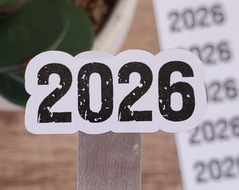Year Stickers for Calendars, Planners, Journals | Kiss Cut, Matte Finish | Style E