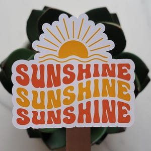 Sunshine Vinyl Sticker | Die Cut, Glossy, Vinyl