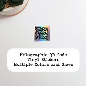 May include: Holographic QR code vinyl stickers in multiple colors and sizes.