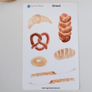 Bread Sticker Sheet | Planner and Journal Stickers | Decoration Stickers | Matte Finish
