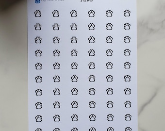 Paw Stickers for Planners, Journals, Calendars | Kiss Cut, Matte Finish